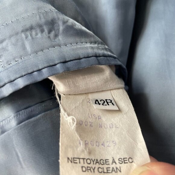 Peter Millar Sport Coat‎ Mens 42R Black Wool Suit Jacket Blazer Single Breasted - Picture 7 of 12